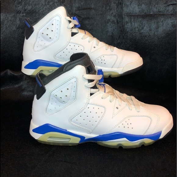 air jordan 6 white blue